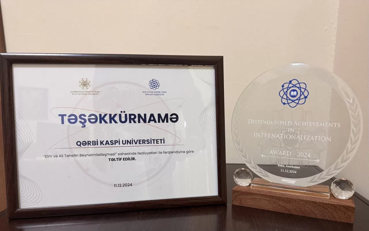 Qərbi Kaspi Universiteti Elm və Təhsil Nazirliyi tərəfindən təltif olunub
